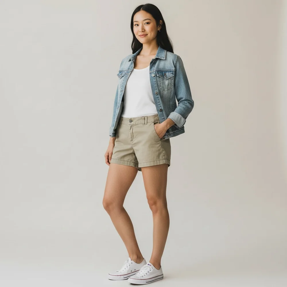 LOFT Tan Bermuda Shorts Classic Cotton Blend 10
